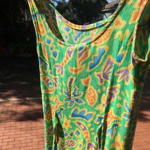 vintage patterned mini dress